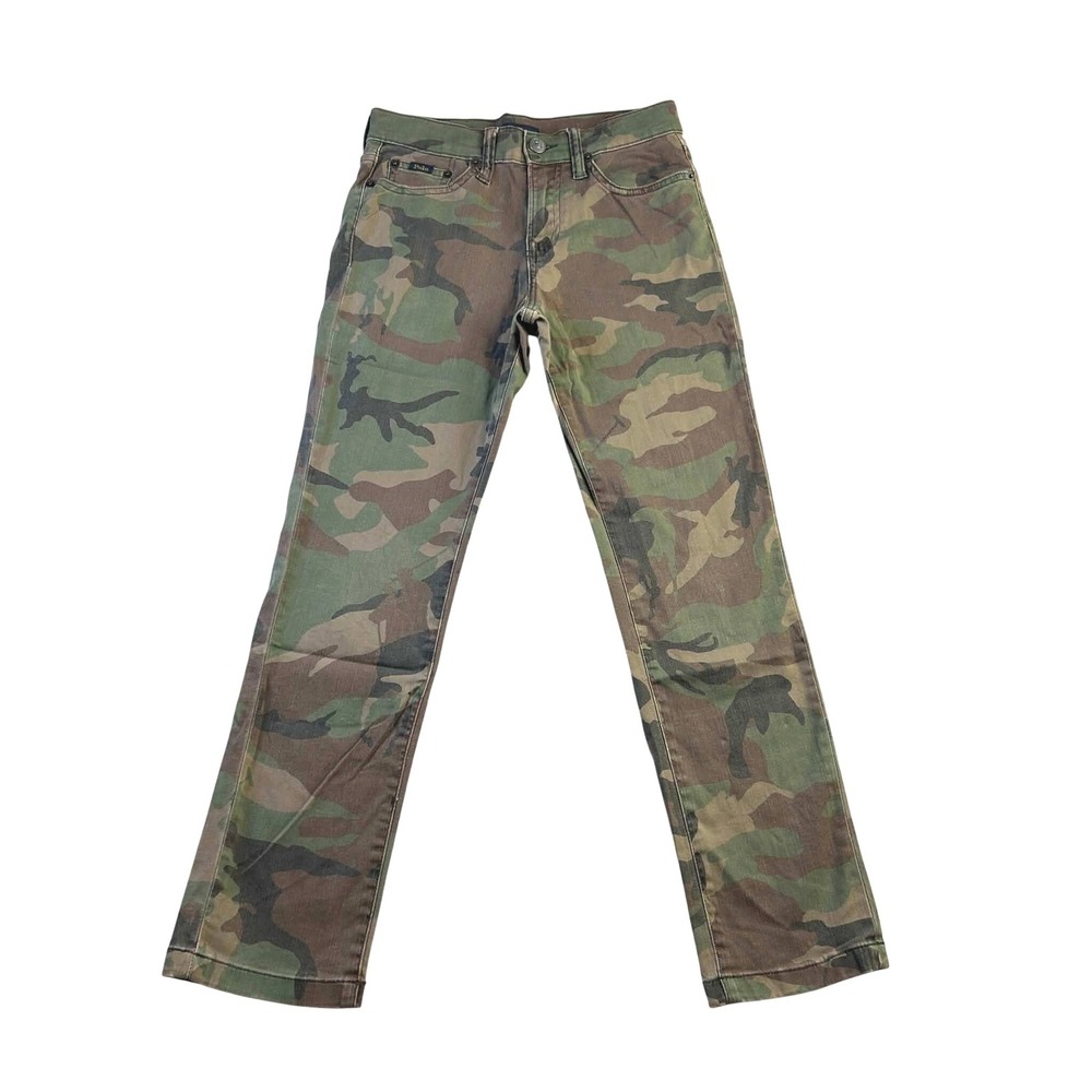 Polo Ralph Lauren Youth Sullivan Slim Camo Pants Size 10 Green Camouflage